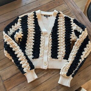 NWOT Steve Madden Lucas Chunky Knit Cardigan Black XS